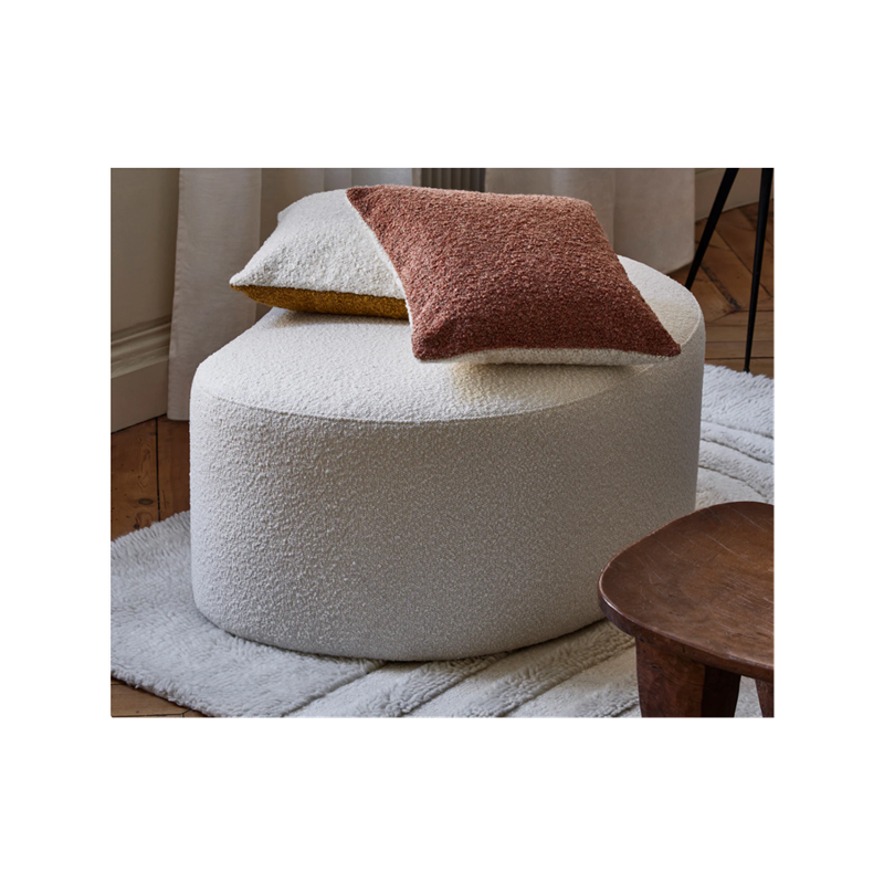 Pouf Julika bouclé