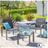 Salon de jardin duo ELYN Bleu canard & Graphite par ETHIK HOME